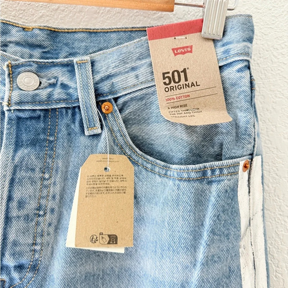 Levi’s 501 Good As Silver High-rise Straight Leg Denim Jeans Size 28x30 - Picture 2 of 10